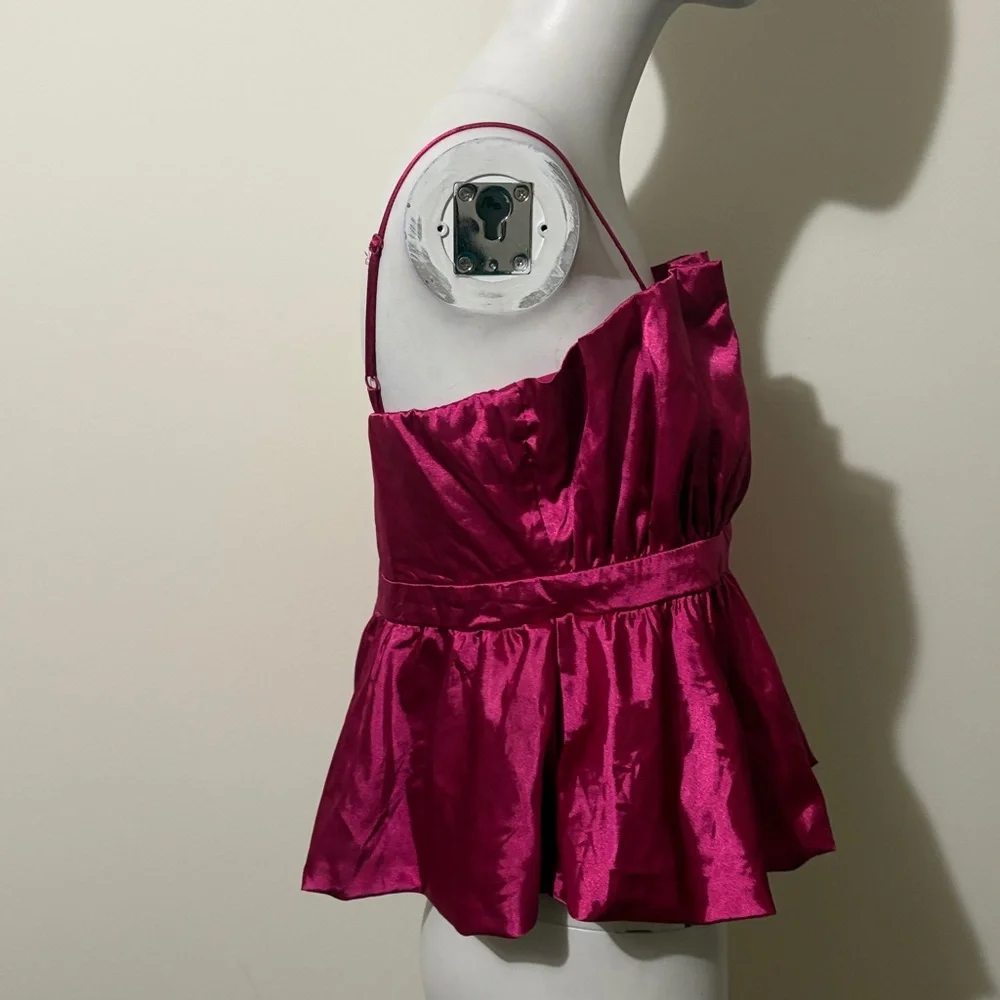 Thirty thirty Elegant Pink Satin Women's Top Size L New With Tag - Picture 5 of 9